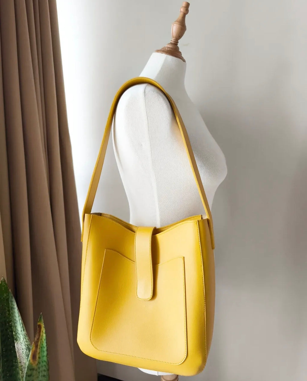 Double Lock Shoulder Bag
