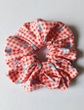 Checkered Ribbon Print Biggie Scrunchie