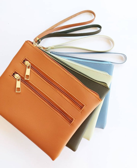 Triple Zipper Pouch